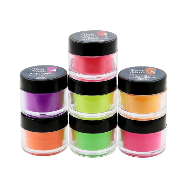 Neon Collection Acrylic Powder - Set of 7   Naio Nails