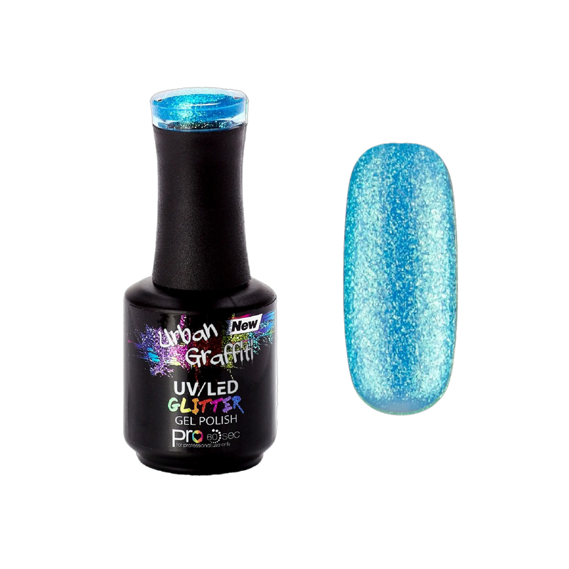 Mermaid Tears - UGGP-A0921 Urban Graffiti Aqua Brokatowy Żelowy Lakier do Paznokci 15ml